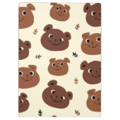 クマおもしろい顔 クリップボード (裏面)