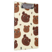 クマおもしろい顔 クリップボード (右)