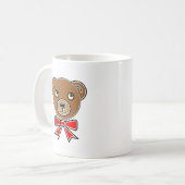 クマおもしろい顔 コーヒーマグカップ (正面左)
