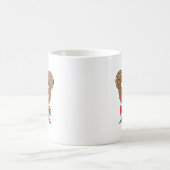 クマおもしろい顔 コーヒーマグカップ (中央)