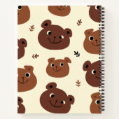 クマおもしろい顔 ノートブック (裏面)