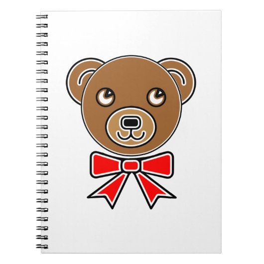 クマおもしろい顔 ノートブック (正面)