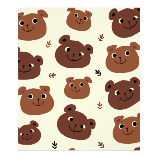 クマおもしろい顔 フォトプリント            (正面)