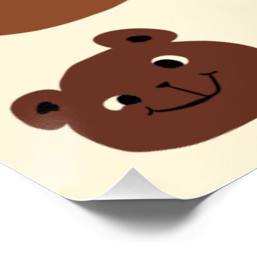 クマおもしろい顔 ポスター (コーナー)