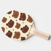 クマおもしろい顔 卓球ラケット (横)