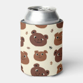 クマおもしろい顔 缶クーラー (缶正面)