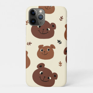 クマおもしろい顔 iPhone 11 PROケース