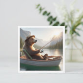 クマおもしろい魚釣り、退職金カード、誕生日 招待状 (スタンド正面)