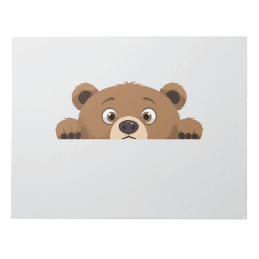クマかわいいかわいい動物おもしろいアニメ ノートパッド (正面)