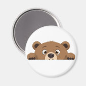 クマかわいいかわいい動物おもしろいアニメ マグネット (正面/裏面)