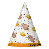 クマかわいいかわいい1st誕生日パーティーハット – Teddy Bear パーティーハット (左)