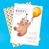 クマかわいいかわいい1st誕生日招待状 – ブラウンテディ 招待状