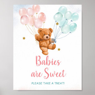 クマかわいいベビーは甘いPlease Take A Treat ポスター