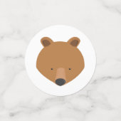 クマかわいい動物の最初の誕生日 コンフェッティ (スモール正面)