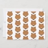 クマかわいい動物の最初の誕生日 招待状 (裏面)