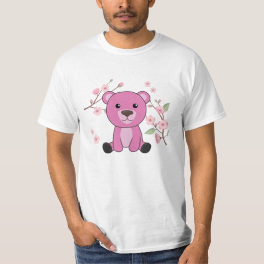 クマかわいい動物子供へかわいいファンタジー Tシャツ (正面)