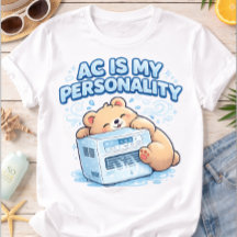 クマがエアコンを抱きしめる「エアコンが僕の個性」デザインが面白い　夏にぴったりかわいいベア