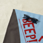 クマがゴミ箱を運転 ビーチタオル (インサイチュ)