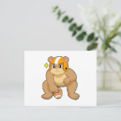クマがサッカーを観戦する ポストカード (スタンド正面)