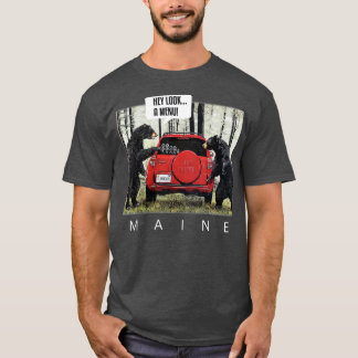 クマがメニューを見ると言う  Tシャツ