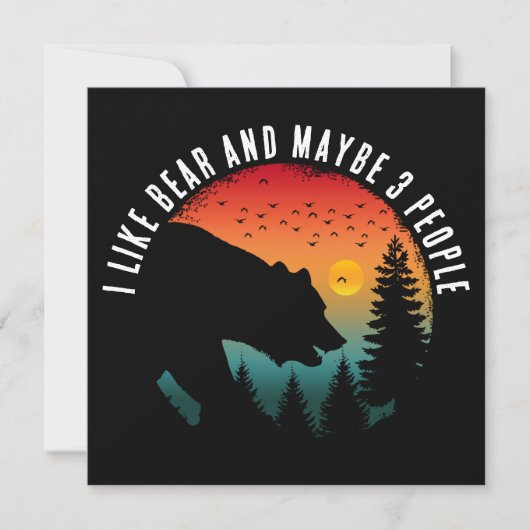 クマが好きで、たぶん3人くらい 招待状 (正面)