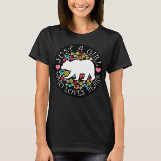 クマが好きな女の子 Tシャツ