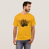 クマが支配する クマの足 Tシャツ (正面フル)