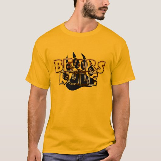 クマが支配する クマの足 Tシャツ (正面)
