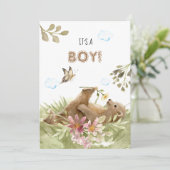 *~*クマが楽しむ花男の赤ちゃんシャワー 招待状 (スタンド正面)