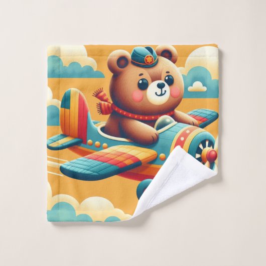 クマが逃げる ウォッシュタオル (ウォッシュタオル)