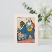 「クマが音楽を作る」ヴィンテージ ポストカード (スタンド正面)