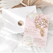 クマさんたちとっても待てないよ 女の子のベイビーシャワー 招待状