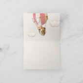 クマさんと一緒にお待ちかね!ベイビーシャワーのお礼 サンキューカード (内部)