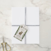 クマさんと一緒にお待ちしております ベイビーシャワーの感謝の気持ちを込めたプレゼント ギフトタグ (より糸付き)