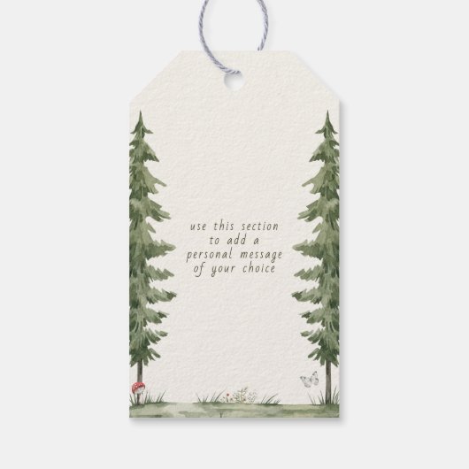 クマさんと一緒にお待ちしております ベイビーシャワーの感謝の気持ちを込めたプレゼント ギフトタグ (裏面)