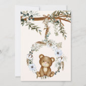 クマさんと一緒にお待ちしてるよ!かわいいベビーシャワー招待状 招待状 (裏面)