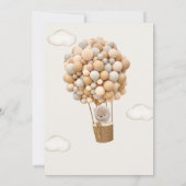 クマさんと一緒にお待ち遠しいよ！ベイビーシャワー 招待状 (裏面)