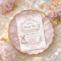 クマさんと一緒にお待ち遠しいベビーシャワー