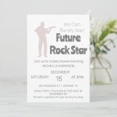 クマさんと一緒にお待ち遠しい！  ジェンダーニュートラルベイビーシャワーのご案内 招待状 (スタンド正面)