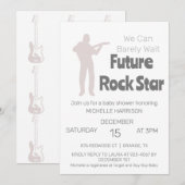 クマさんと一緒にお待ち遠しい！  ジェンダーニュートラルベイビーシャワーのご案内 招待状 (正面/裏面)