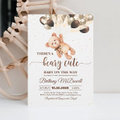 クマさんと一緒にお待ち遠しい テディベア ベイビーシャワー 招待状