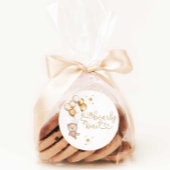 クマさんと一緒にお待ち遠しい ベイビーシャワーのお土産飾り ラウンドシール