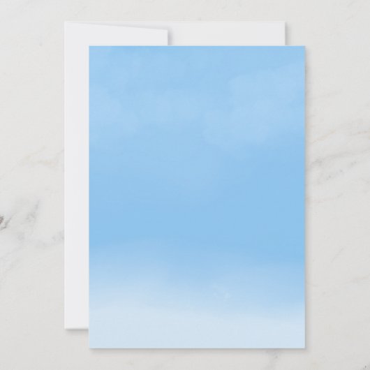 クマさんと一緒にお待ち遠しい - 男の子ベイビーシャワー 招待状 (裏面)