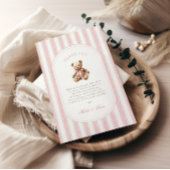 クマさんと一緒にお待ち遠しかったベイビーシャワーの感謝カード