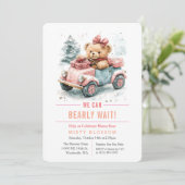 クマさんと一緒にお待ち遠しくて仕方ない テディベアの招待状 招待状 (スタンド正面)