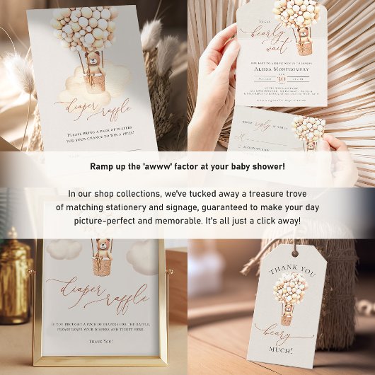 クマさんと一緒にお待ち遠しくて仕方ない！ベイビーシャワー ラウンドシール