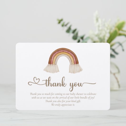 クマさんと一緒にお待ち遠しくて仕方ない ボーホー おもちゃ サンキューカード (スタンド正面)