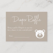 クマさんと一緒にお待ち遠方！ 現代のミニマルなオムツくじ エンクロージャーカード (正面)