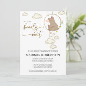 クマさんと一緒に待ち遠しい ベイビーシャワーのご案内 JL01 招待状 (スタンド正面)