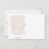 クマさんにとっても愛してるよ カップのポストカード サンキューカード (裏面)